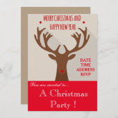 ヒップスタートナデリアクリスマスパーティの招待状 招待状 (正面/裏面)