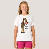 ヒップスターハイカスタムおもしろいキリンTシャツデザイン Tシャツ (正面フル)