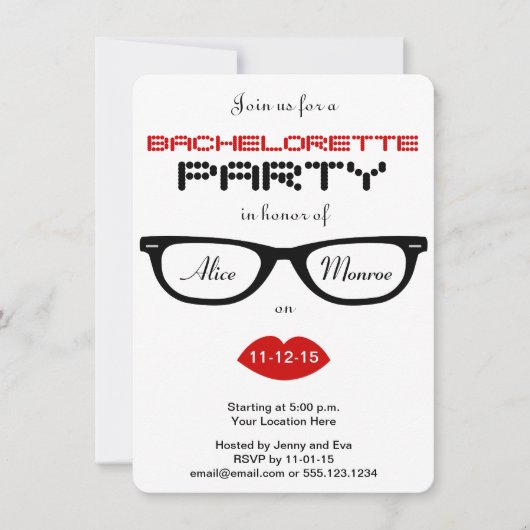 ヒップスターバチェロレッテ 招待状 (正面)