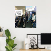 ヒップスターパイロットおもしろいポスター ポスター (ホームオフィス)