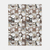 ヒップスターパターンフリースブランケット フリースブランケット (正面)