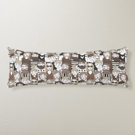 ヒップスターパターン体枕 ボディピロー (正面)