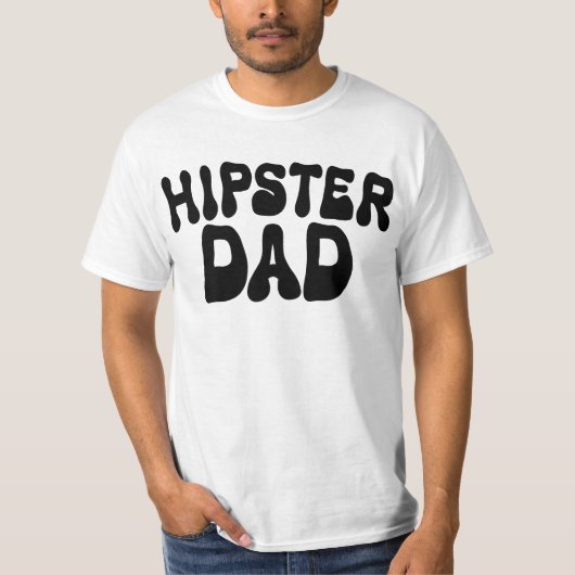 ヒップスターパパおもしろい型ヴィンテージ Tシャツ (正面)