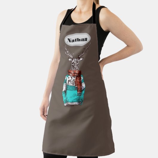 ヒップスターパーソナライズされた鹿 エプロン (インサイチュ)