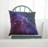 ヒップスターパープルグラデーションモンキーヘッド星雲 クッション