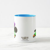 ヒップスターファンキーギタープレイヤーカートゥーンキャラクター マグカップ (中央)