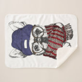 ヒップスターフレンチブルドッグ シェルパブランケット (正面(横))