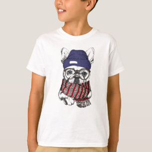 ヒップスターフレンチブルドッグ Tシャツ