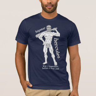 ヒップスターヘラクレス(暗いワイシャツのために) Tシャツ