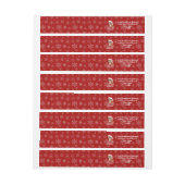 ヒップスターホリデーキツネグラスキュート動物クリスマス ラップアラウンドラベル (シート)