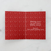 ヒップスターホリデーキツネメガネカウトアニマルクリスマス シーズンカード (内部)