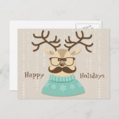 ヒップスターホリデートナカイ シーズンポストカード (正面/裏面)