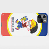 ヒップスターボーイパロディイラストレーション iPhoneケース (裏面横)
