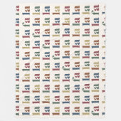 ヒップスターモダンクリスマスファラホリデイ フリースブランケット (正面)