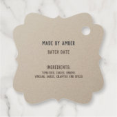 ヒップスターモダン自家製サルサトマト缶詰ラベル フェイバータグ (裏面)
