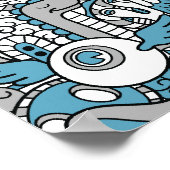 ヒップスターモンスタードードルコラージュのポスター ポスター (角)