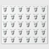 ヒップスターヤギ ラッピングペーパー (フラット)