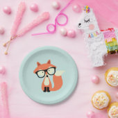 ヒップスターレッドキツネ ペーパープレート (パーティー)