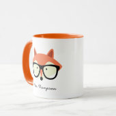 ヒップスターレッドキツネ マグカップ (正面左)