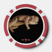 ヒップスターヴィンテージレトロベビーガール ポーカーチップ (裏面)