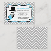 ヒップスター口ひげ男の子のシャワー本のリクエスト エンクロージャーカード (正面/裏面)