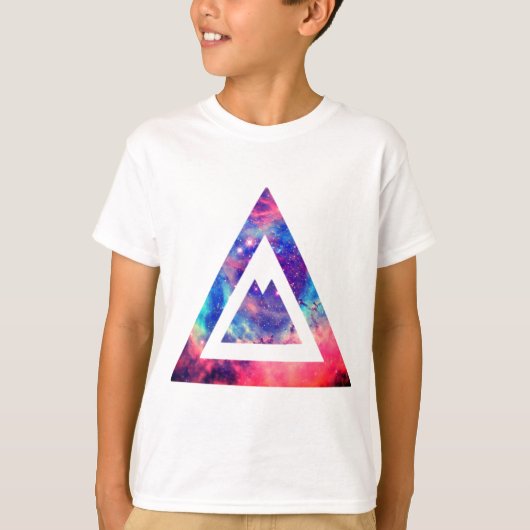 ヒップスター宇宙三角形 Tシャツ (正面)