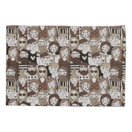 ヒップスター柄の枕ケース 枕カバー