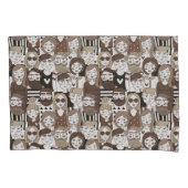 ヒップスター柄の枕ケース 枕カバー (正面)