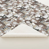 ヒップスター模様の毛布 シェルパブランケット (3/4)