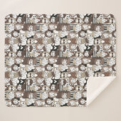 ヒップスター模様の毛布 シェルパブランケット (正面(横))