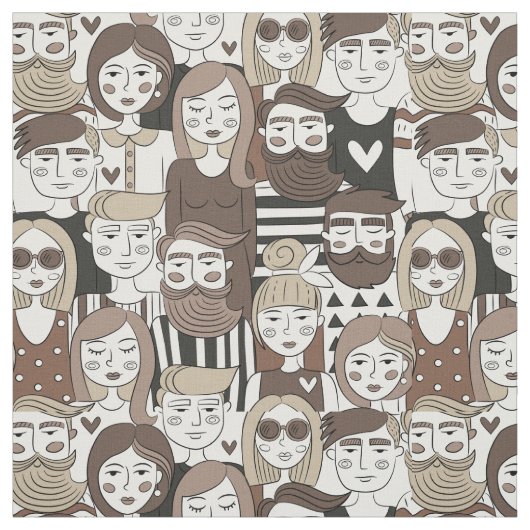 ヒップスター模様織物 ファブリック (見本)