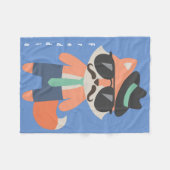 ヒップスター氏クールキツネ男の赤ちゃん フリースブランケット (正面(横))