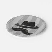 ヒップスター氏Mustacheハットグラスバースデーパーティー ペーパープレート (アングル)