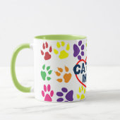 ヒップスター猫のお母さんの誇りを持ったなお母さんペット恋人のマグのデザイン マグカップ (左)