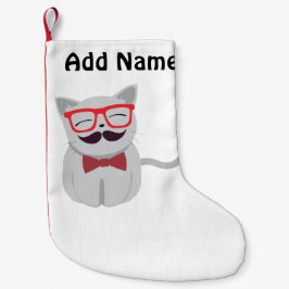 ヒップスター猫 スモールクリスマスストッキング