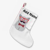 ヒップスター猫 スモールクリスマスストッキング (正面 (吊り時))
