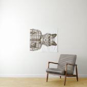 ヒップスター猫 タペストリー (インサイチュ(横))