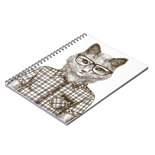 ヒップスター猫 ノートブック (左側)