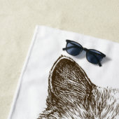 ヒップスター猫 ビーチタオル (インサイチュ)