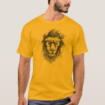 ヒップスター獅子 Tシャツ<br><div class="desc">イラストレーション</div>