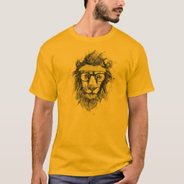 ヒップスター獅子 Tシャツ