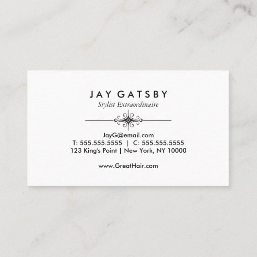 ヒップスター理容師/美容師名刺 名刺 (裏面)