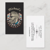 ヒップスター理容師/美容師名刺 名刺 (正面/裏面)