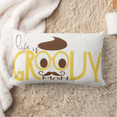 ヒップスター眼鏡ランバーピロータイポグラフィプリント ランバークッション (ブランケット)