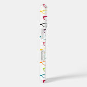 ヒップスター眼鏡柄かわいい白カラフル色 Case-Mate iPhoneケース (裏面 / 右)