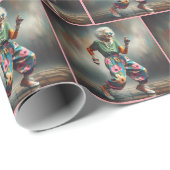 ヒップスター祖母踊り ラッピングペーパー (ロールコーナー)