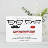 ヒップスター結婚式招待状 招待状 (スタンド正面)