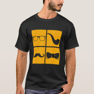 ヒップスター記号ムスタヒパイプスモカーグラスTの弓 Tシャツ
