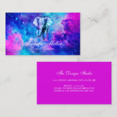 ヒップスター象星雲宇宙。 名刺 (正面/裏面)