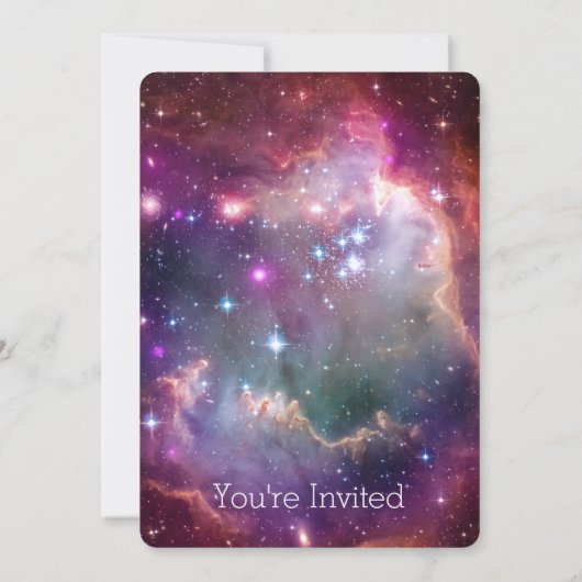 ヒップスター銀河系宇宙卒業パーティー 招待状 (裏面)